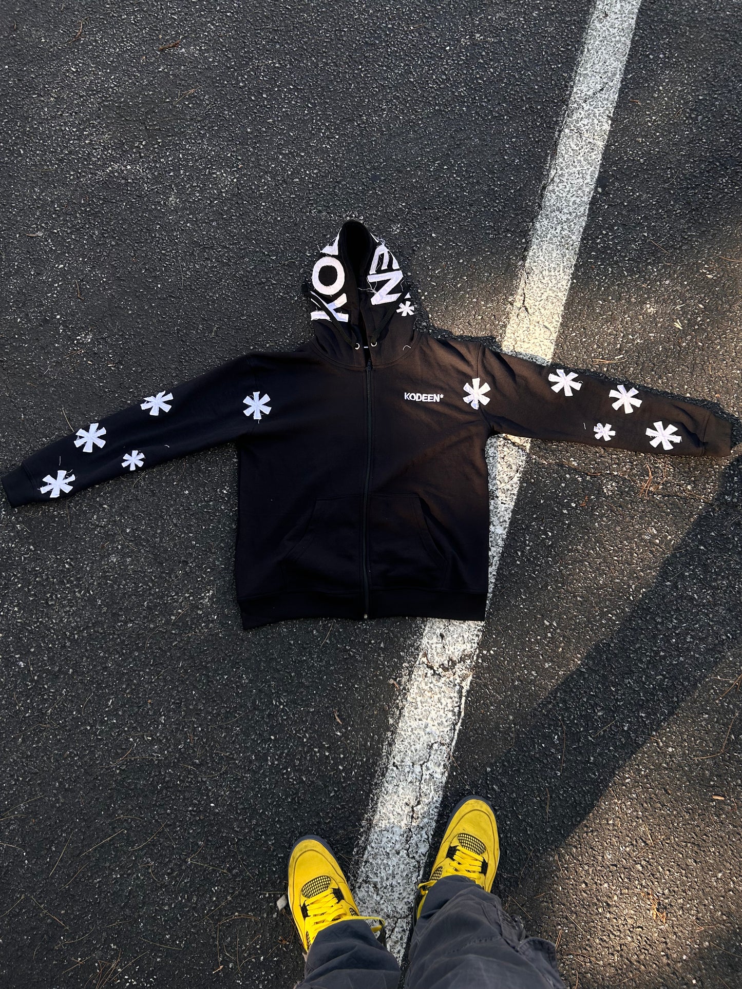 KODEEN* Asterisk Hoodie Zip Up