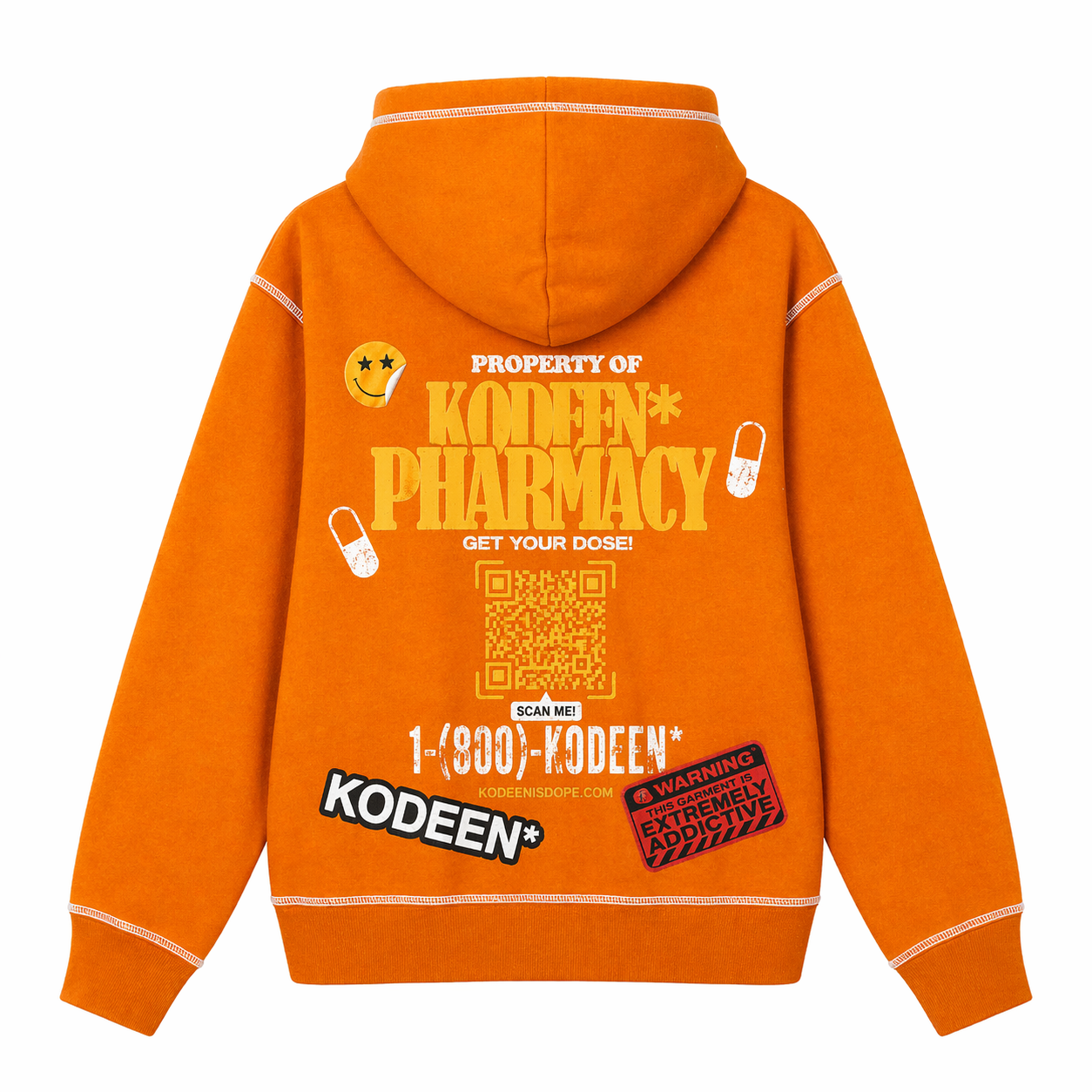 KODEEN* Prescription Hoodie Zip Up (Addy Orange)