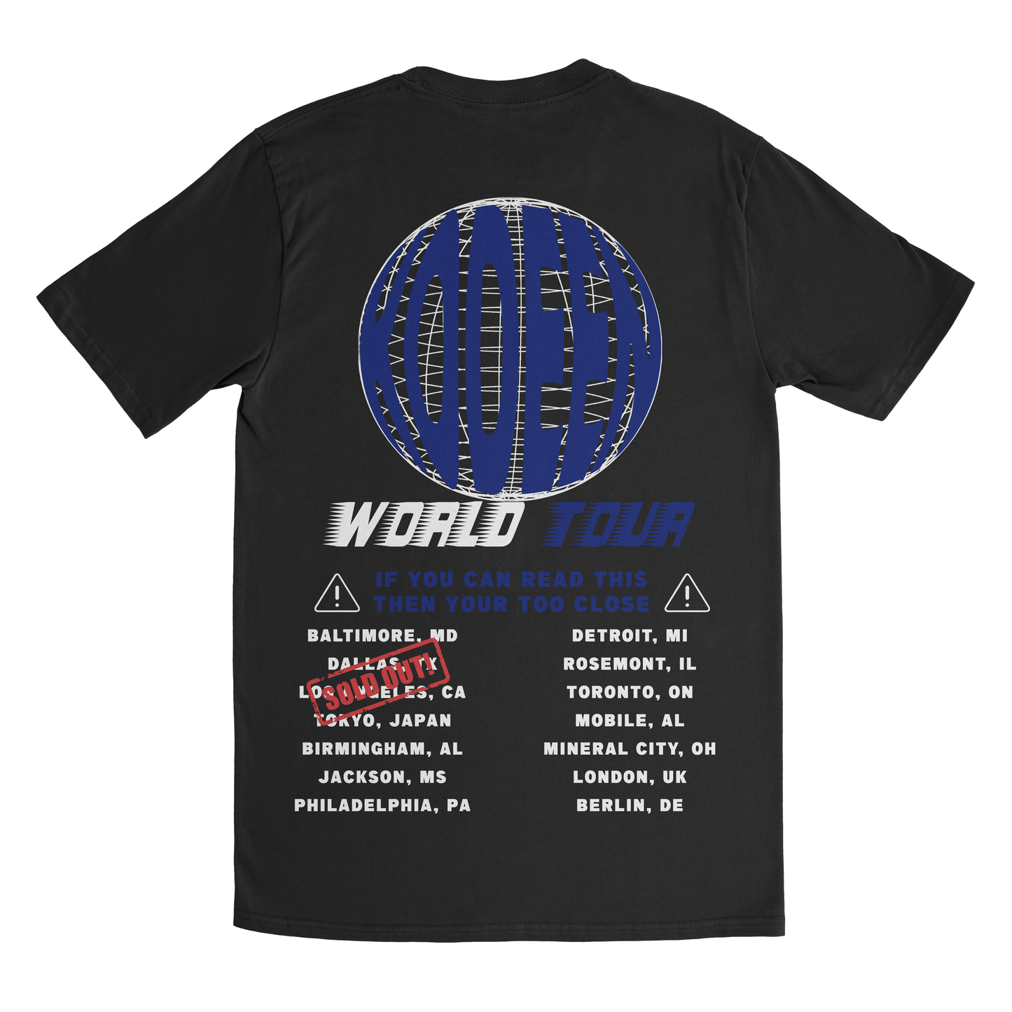 KODEEN* World Tour Tee Royal/Black